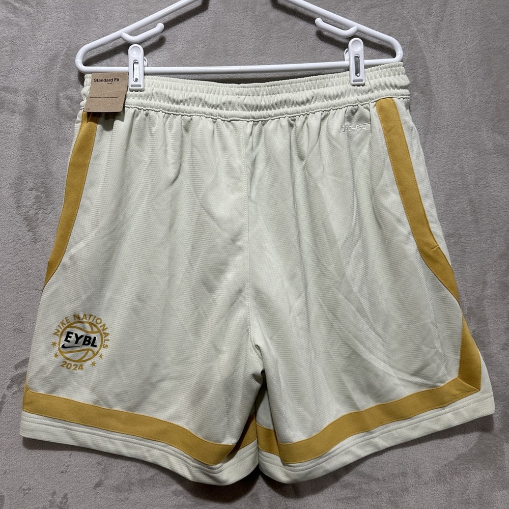 Nike Dri-Fit EYBL Sabrina Basketball Shorts Womens L White FB8425-020 NWT